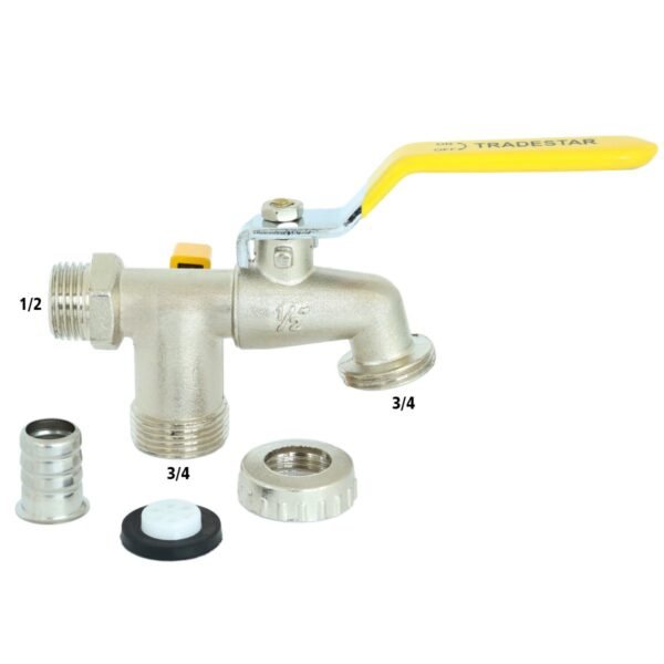 TORNEIRA ESFERA 1/2" P/ MAQ 3/4" - Imagem 2