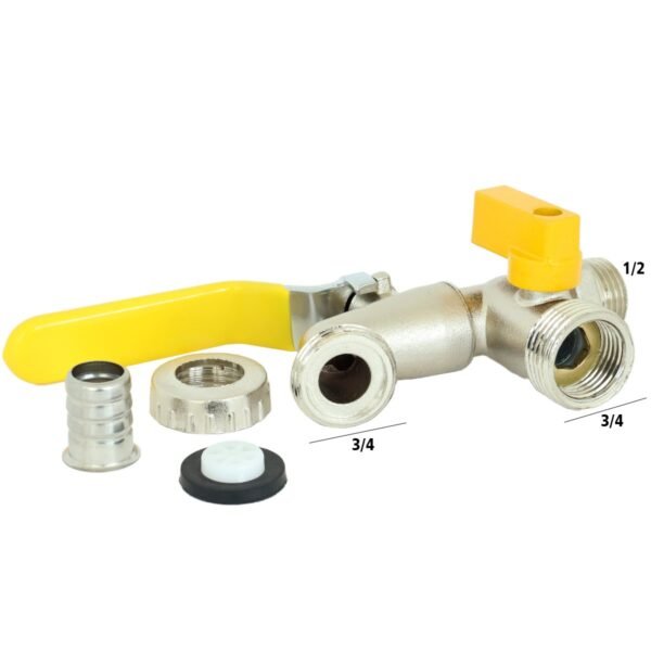 TORNEIRA ESFERA 1/2" P/ MAQ 3/4" - Imagem 3