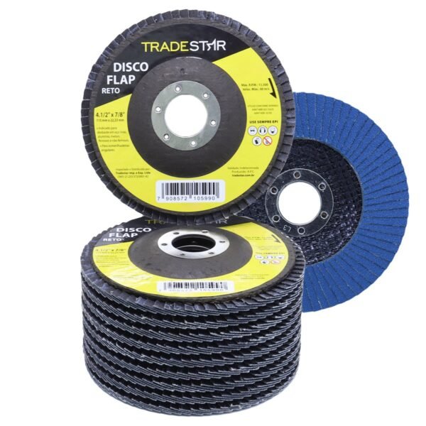 DISCO FLAP RETO 115MM G80 AZUL