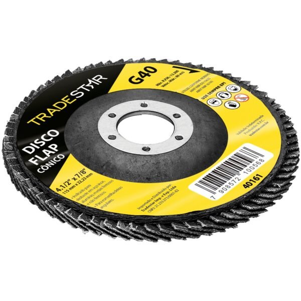 DISCO FLAP CONICO 115MM G40 AZUL - Imagem 2