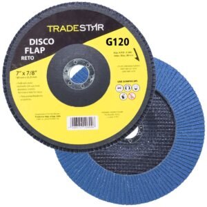 DISCO FLAP RETO 180MM G120 AZUL