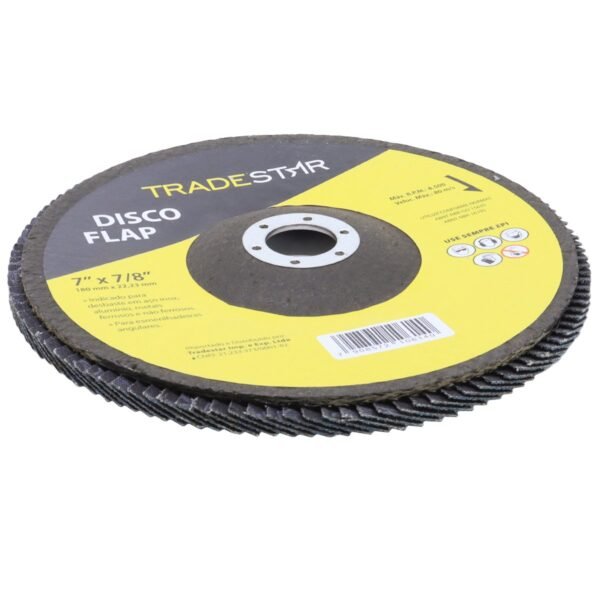 DISCO FLAP CONICO 180MM G40 AZUL - Imagem 2