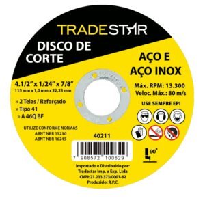 DISCO DE CORTE 115X1.0MM