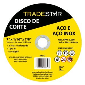 DISCO DE CORTE 180X1.6MM