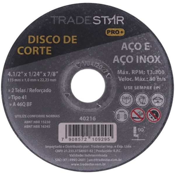 DISCO DE CORTE METAL 115X10 MM PRO - Imagem 2