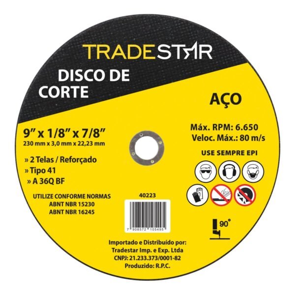 DISCO DE CORTE 230X3.0MM - Imagem 3