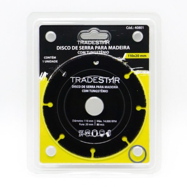 DISCO TUNGSTENIO P/ MADEIRA 110X20 MM - Imagem 3