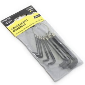 JOGO CHAVE HEXAGONAL CHAVEIRO 8 PCS