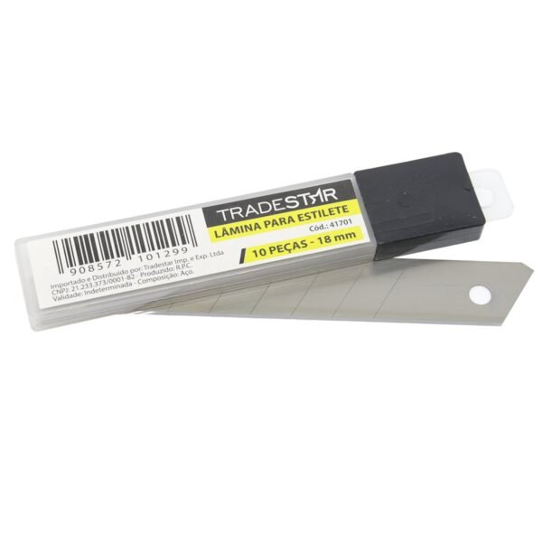 LAMINA P/ ESTILETE 18 MM 10 PCS