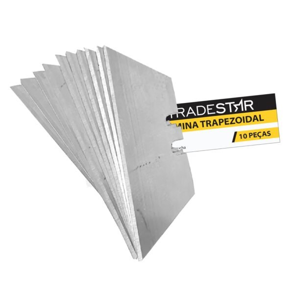LAMINA P/ ESTILETE TRAPEZOIDAL 10 PCS - Imagem 2
