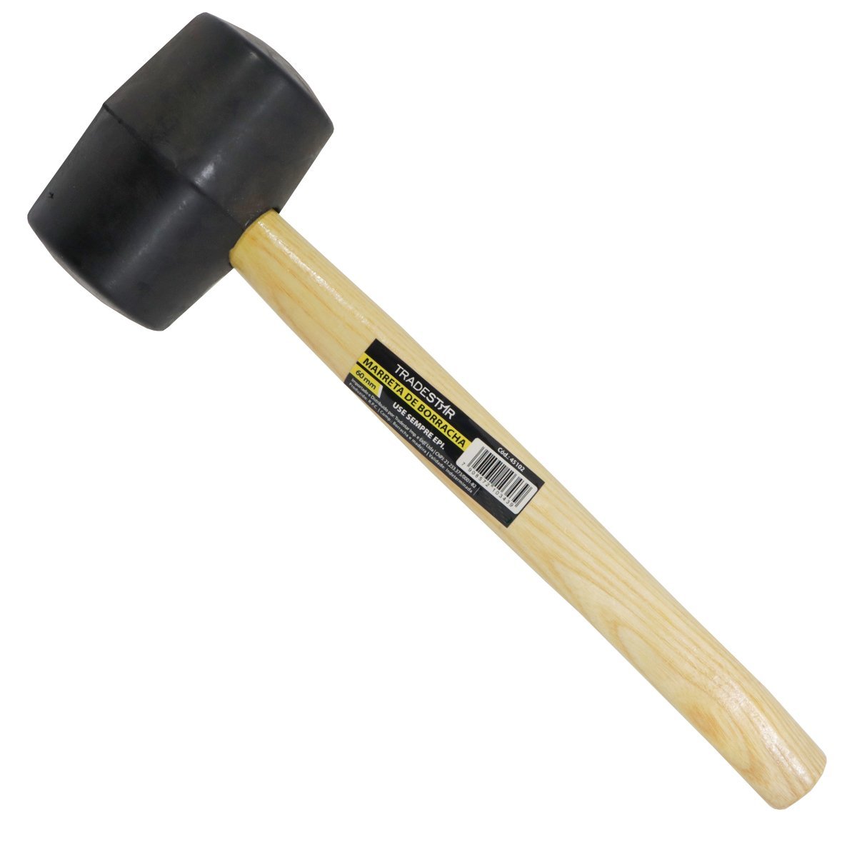 MARTELO BORRACHA PRETA 60MM - Imagem 3