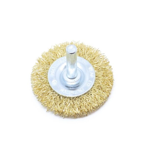 ESCOVA CIRCULAR ACO LATONADO C/ HASTE 50X8MM - Imagem 2