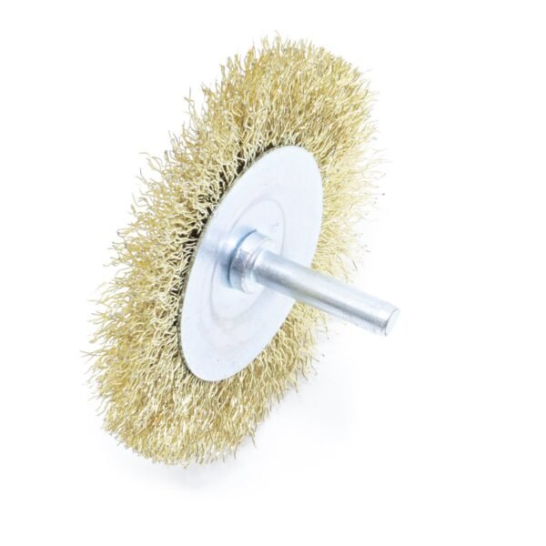 ESCOVA CIRCULAR ACO LATONADO C/ HASTE 75X10MM - Imagem 2