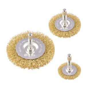 JOGO ESCOVAS CIRCULARES ACO LATONADO 3 PCS