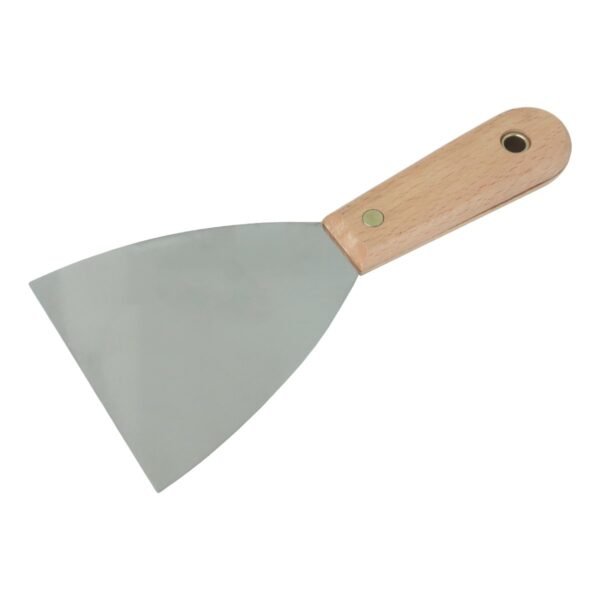 ESPATULA CABO MADEIRA 10CM INOX - Imagem 2