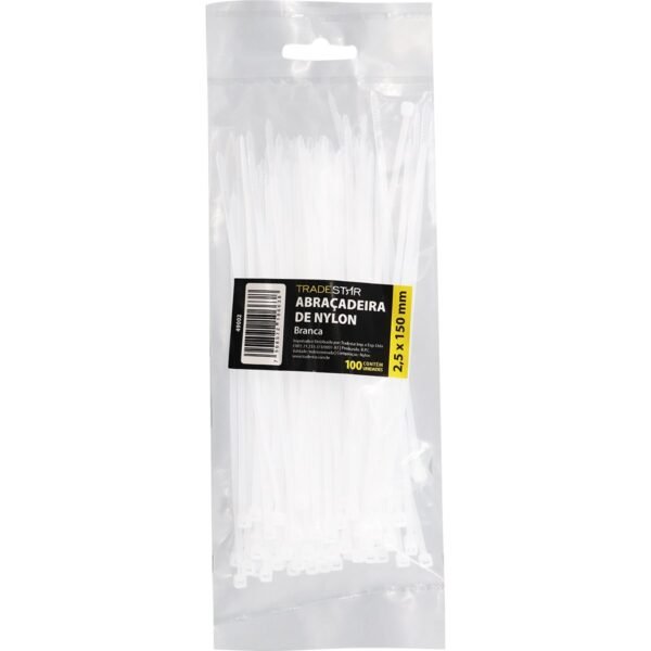 ABRACADEIRA NYLON 2.5X150MM BRANCA - Imagem 5