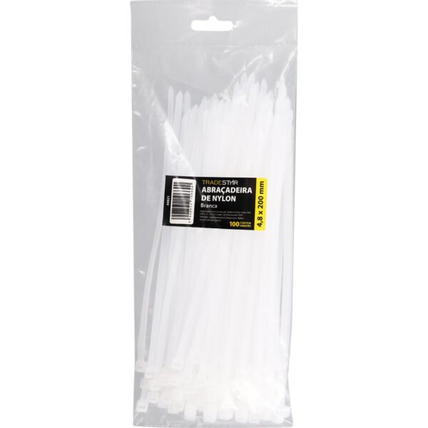 ABRACADEIRA NYLON 4.8X200MM BRANCA - Imagem 6