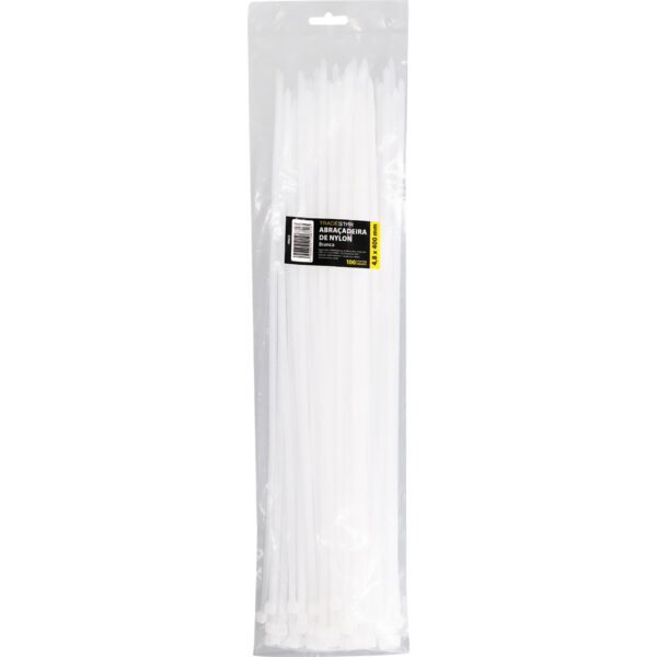 ABRACADEIRA NYLON 4.8X400MM BRANCA - Imagem 6