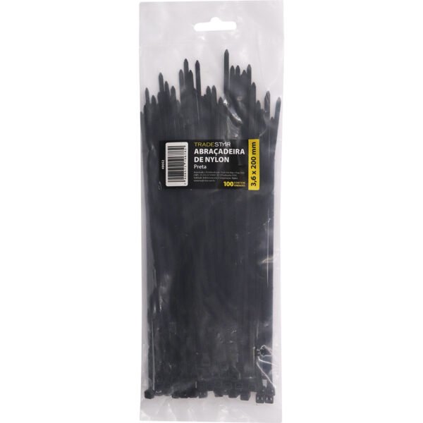 ABRACADEIRA NYLON 3.6X200MM PRETA - Imagem 6