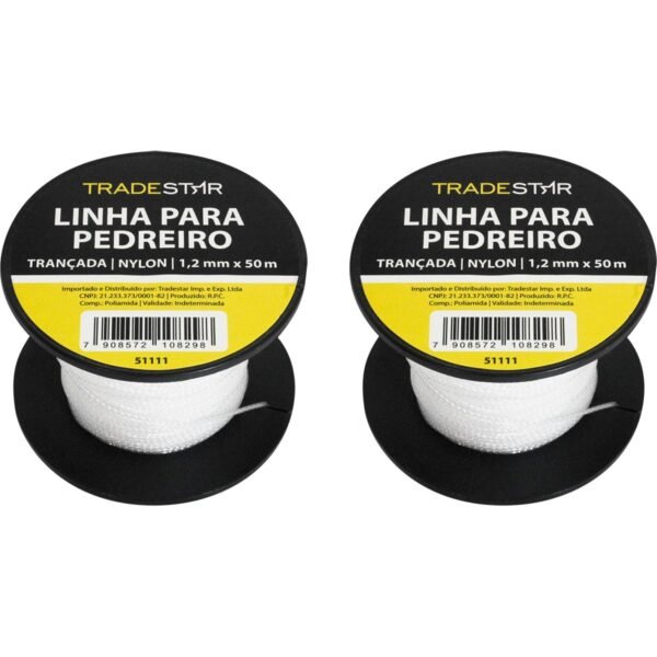LINHA P/ PEDREIRO NYLON TRANCADA 50M - Imagem 4