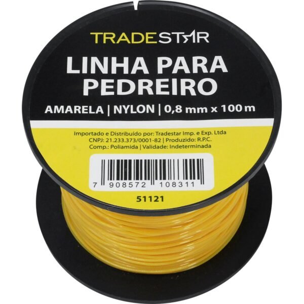 LINHA P/ PEDREIRO NYLON 100M AMARELA - Imagem 4