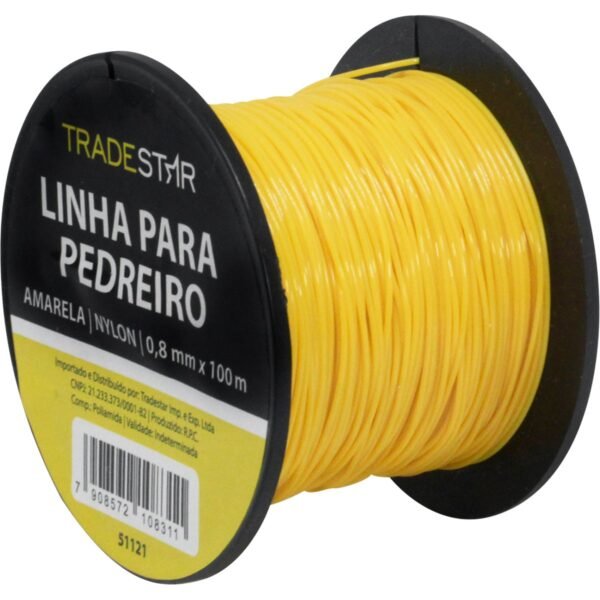 LINHA P/ PEDREIRO NYLON 100M AMARELA - Imagem 6