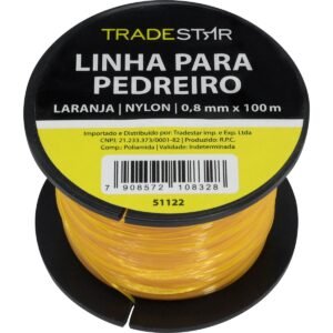 LINHA P/ PEDREIRO NYLON 100M LARANJA