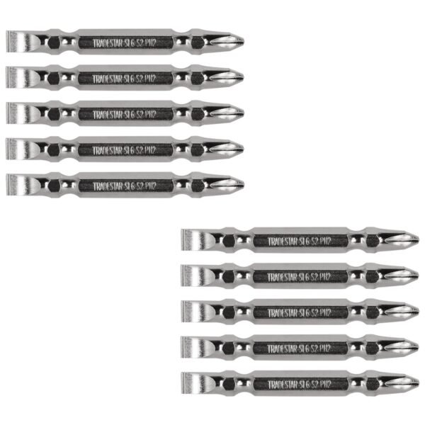 JOGO BITS DUPLO PH2-1/4" 65MM 10 PCS S2 PRO - Imagem 4