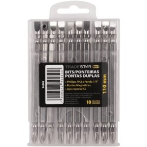 JOGO BITS DUPLO PH2-1/4" 110MM 10 PCS S2 PRO