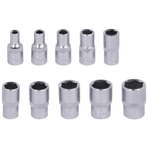 JOGO SOQUETES 1/4" 12 PCS CRV PRO - Imagem 2