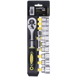 JOGO SOQUETES 3/8" 12 PCS CRV PRO